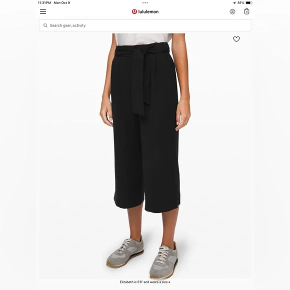 Women’s Navy Wide-Leg Tie-Waist Pants - Picture 7 of 8